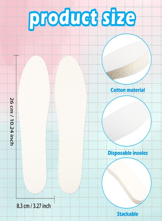 Conagel 70 Pairs Disposable Shoe Liners Replaceable Shoe Inserts Breathable Thin Insoles Sweat Absorbing Shoe Inserts Barefoot Wood Pulp Shoe Liner for Women Men Hiking Running Boot Sneaker - Image 2